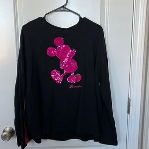 Disney Parks Sequin Mickey Ladies Pullover